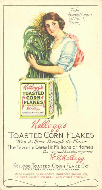 Publicité pour les cornflakes de Kellogg