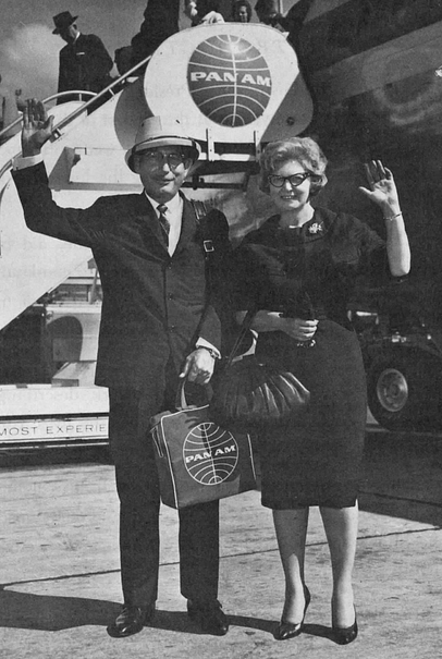 Hunza - Dr. Hoffman et sa charmante femme Trudie à leur arrivée à Kennedy Airport